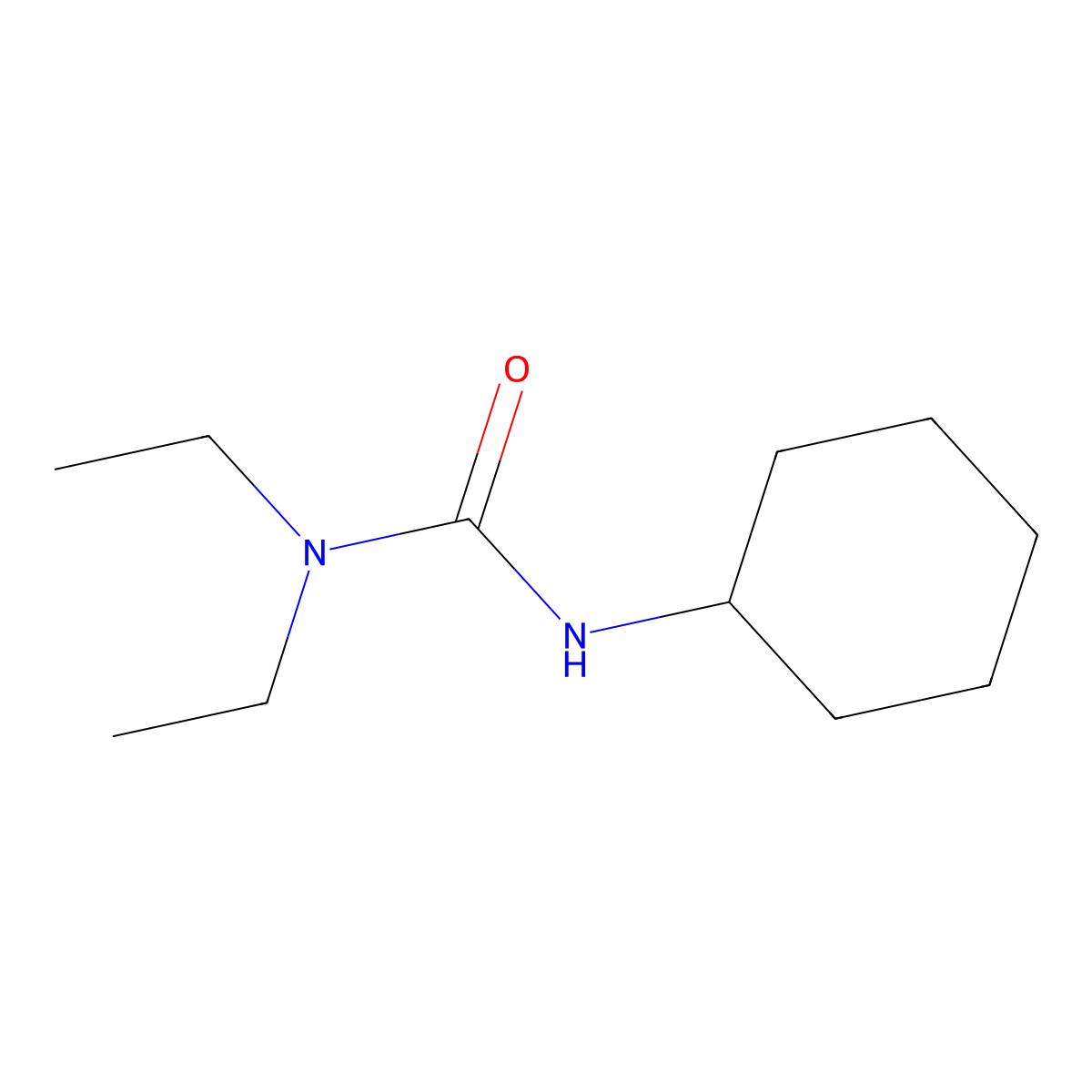 3-Cyclohexyl-1,1-diethylurea molecular structure, CAS 57883-78-0