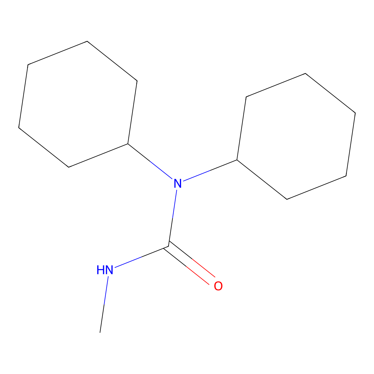 1,1-Dicyclohexyl-3-methylurea molecular structure, CAS 57883-92-8