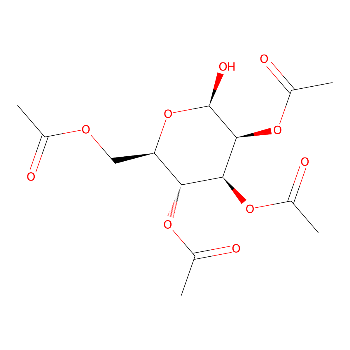2,3,4,6-Tetra-O-acetyl-beta-D-mannopyranose molecular structure, CAS 57884-82-9