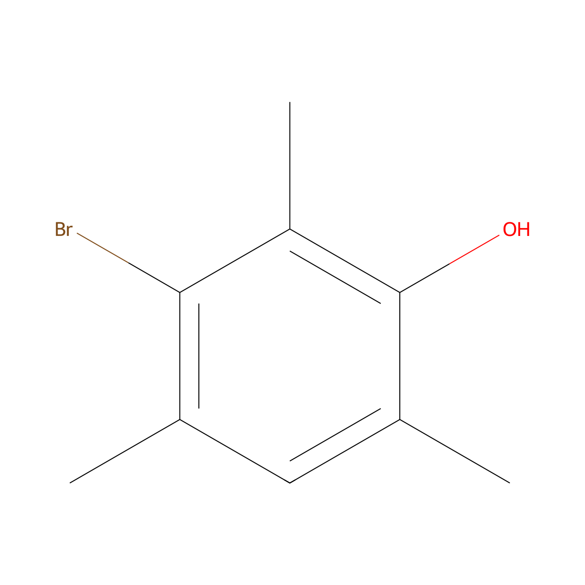 3-Bromo-2,4,6-trimethylphenol molecular structure, CAS 57894-26-5