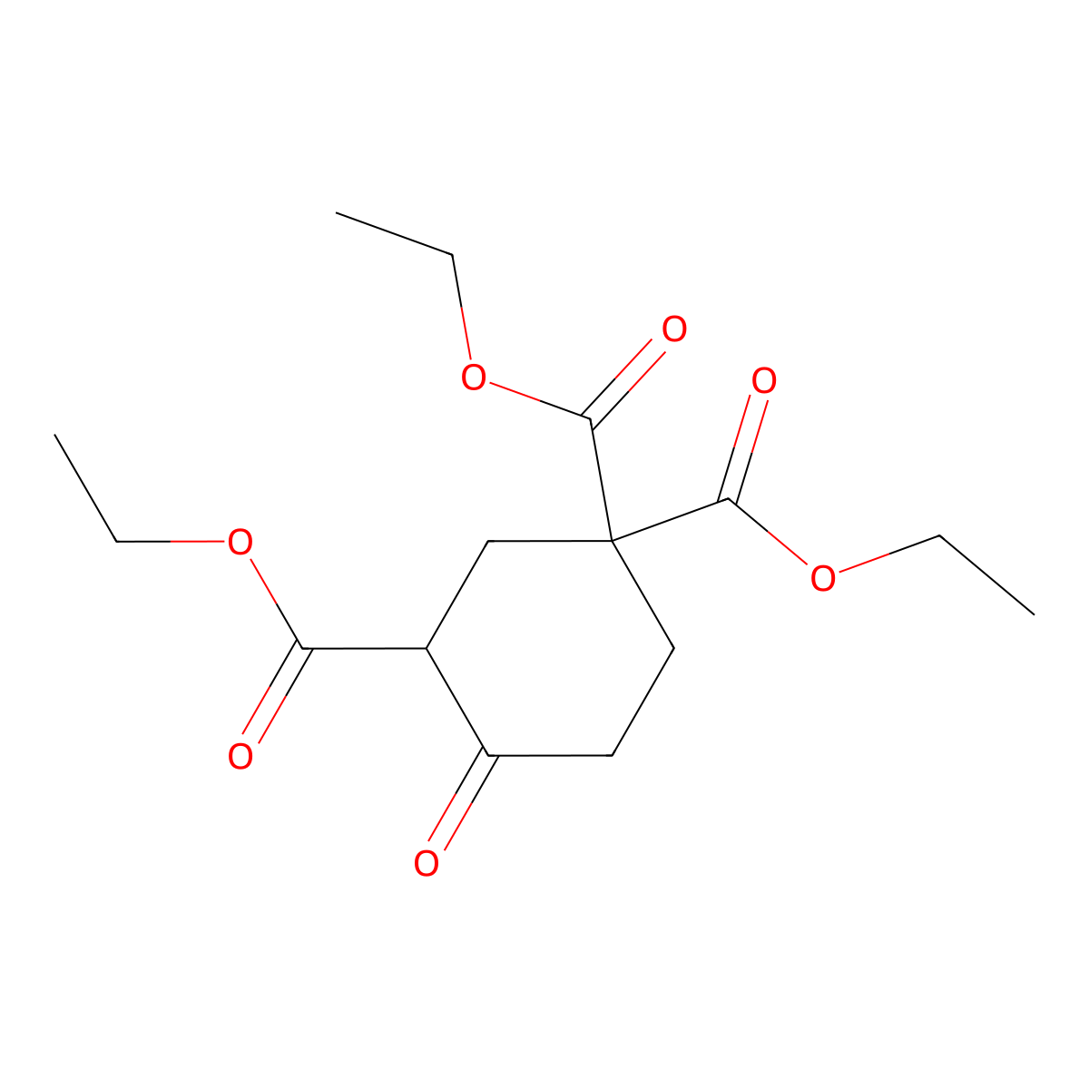 Triethyl 4-oxocyclohexane-1,1,3-tricarboxylate molecular structure, CAS 57899-62-4