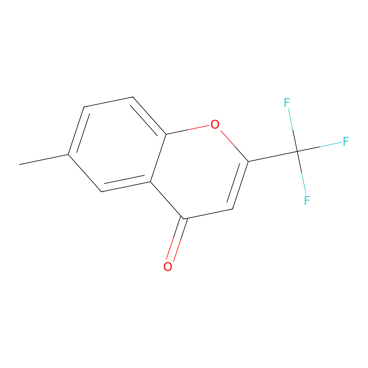 6-Methyl-2-(trifluoromethyl)chromen-4-one molecular structure, CAS 579-00-0