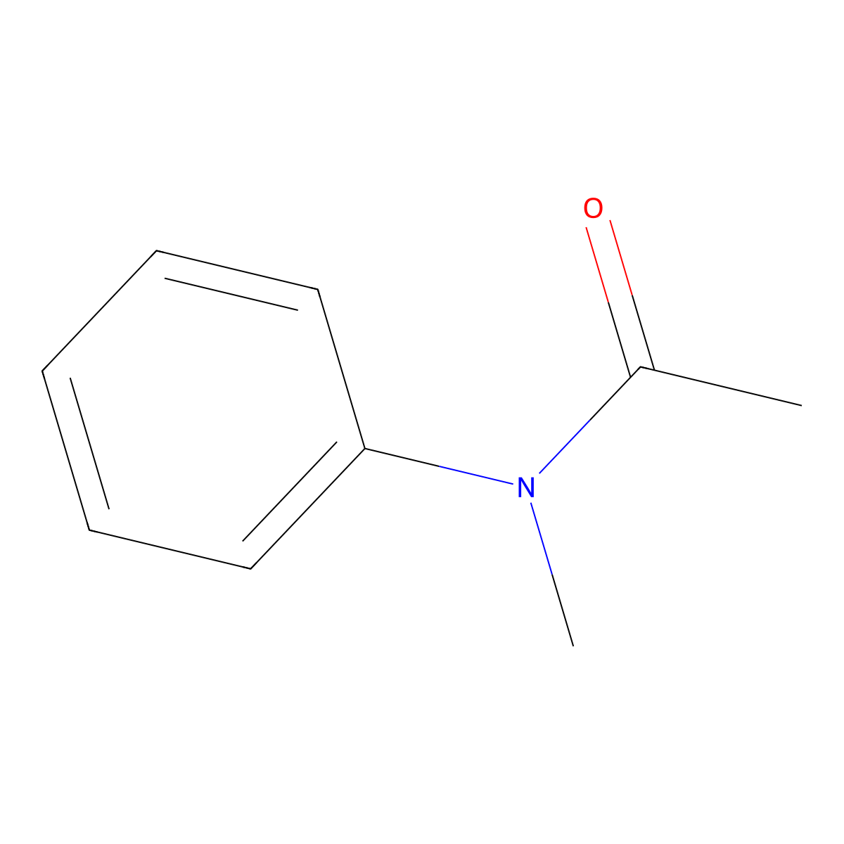 N-Methylacetanilide molecular structure, CAS 579-10-2