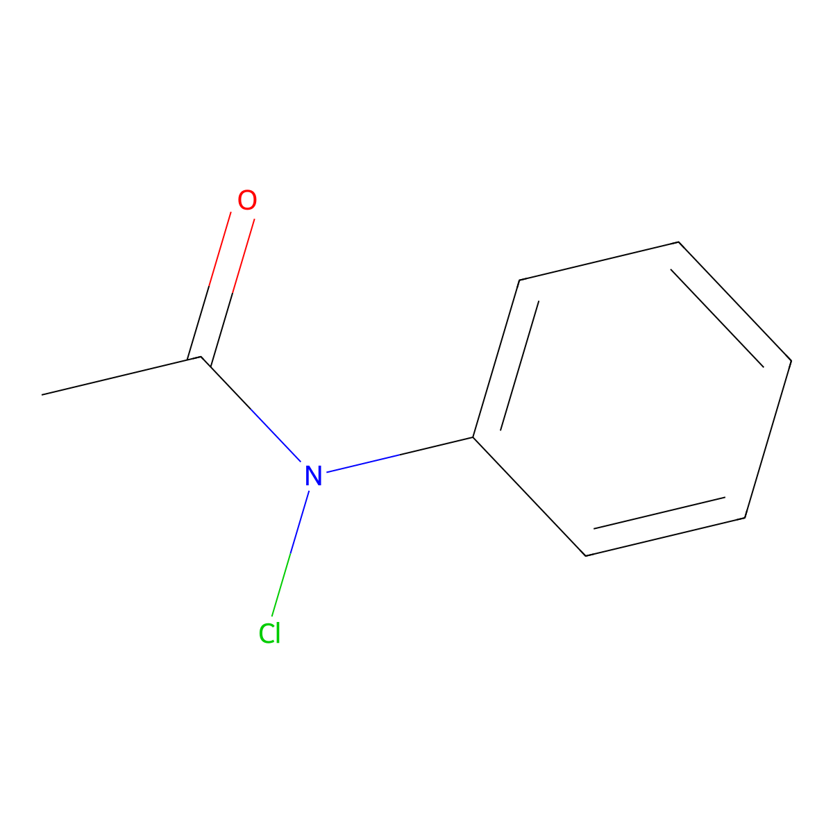 N-Chloroacetanilide molecular structure, CAS 579-11-3