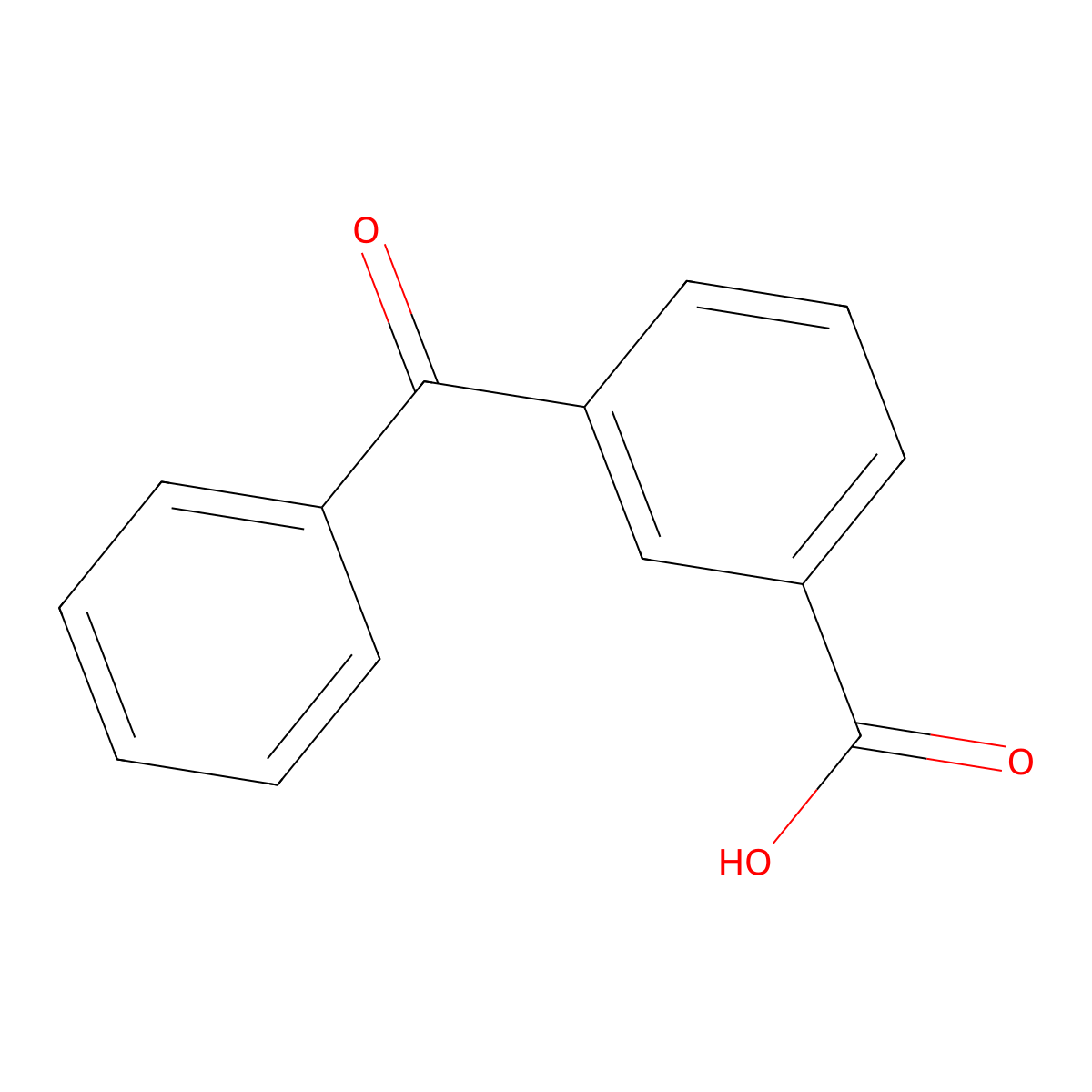 3-Benzoylbenzoic acid molecular structure, CAS 579-18-0