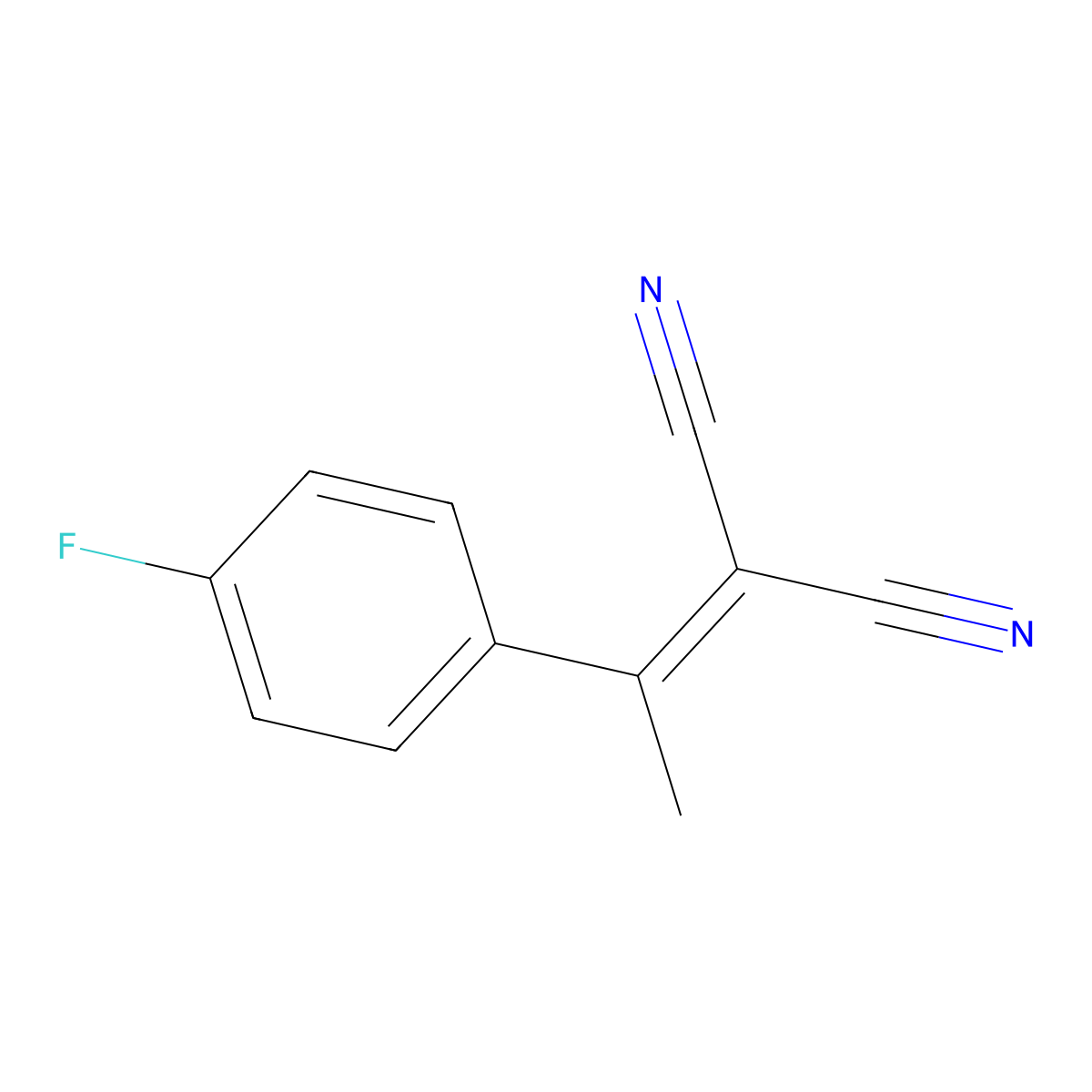 2-[1-(4-Fluorophenyl)ethylidene]propanedinitrile molecular structure, CAS 579-48-6