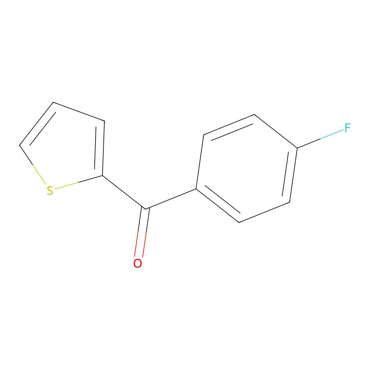4-Fluorophenyl 2-thienyl ketone molecular structure, CAS 579-49-7