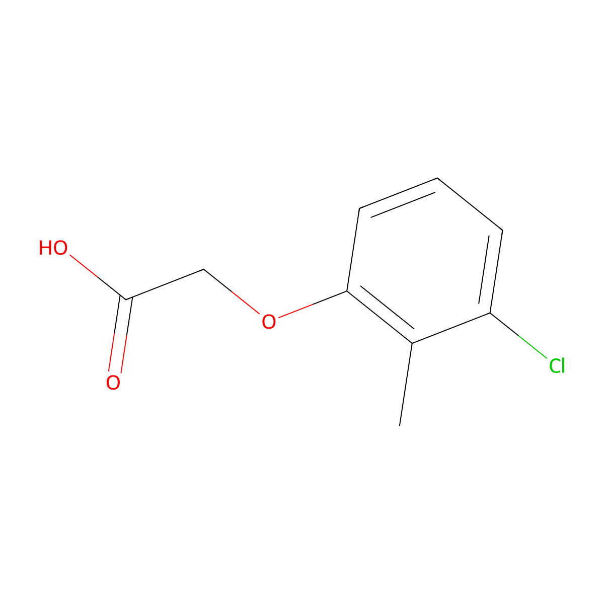2-(3-Chloro-2-methylphenoxy)acetic acid molecular structure, CAS 579-64-6
