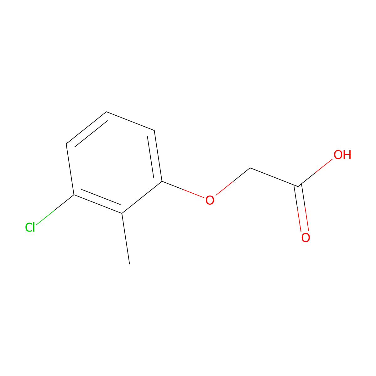 2-(3-Chloro-2-methylphenoxy)acetic acid molecular structure, CAS 579-64-6