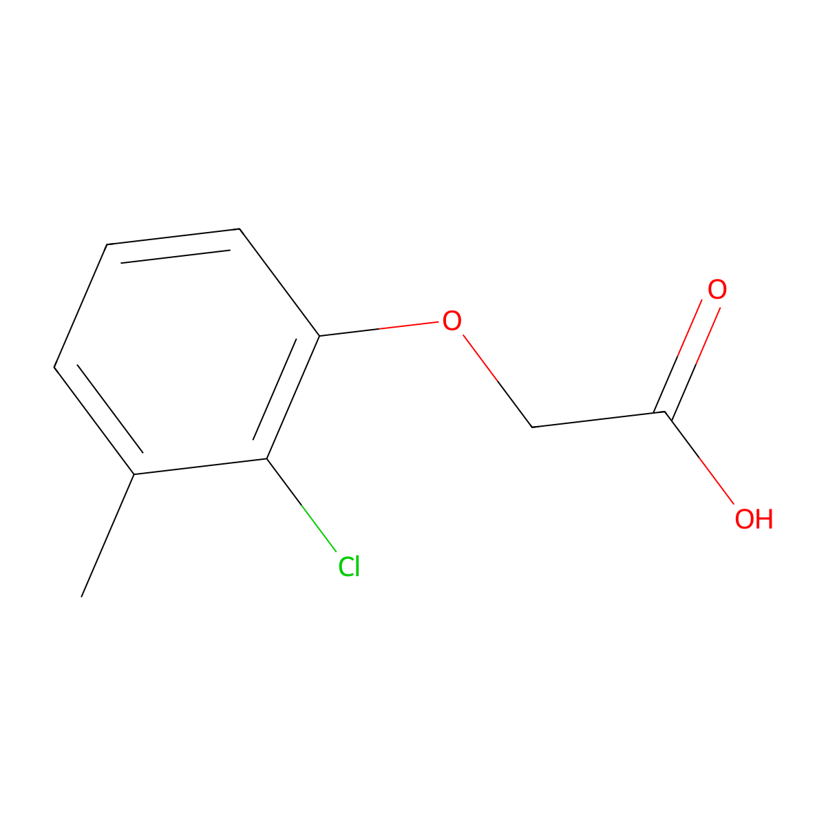 2-(2-Chloro-3-methylphenoxy)acetic acid molecular structure, CAS 579-65-7