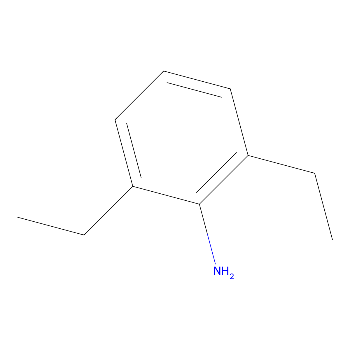 2,6-Diethylaniline molecular structure, CAS 579-66-8