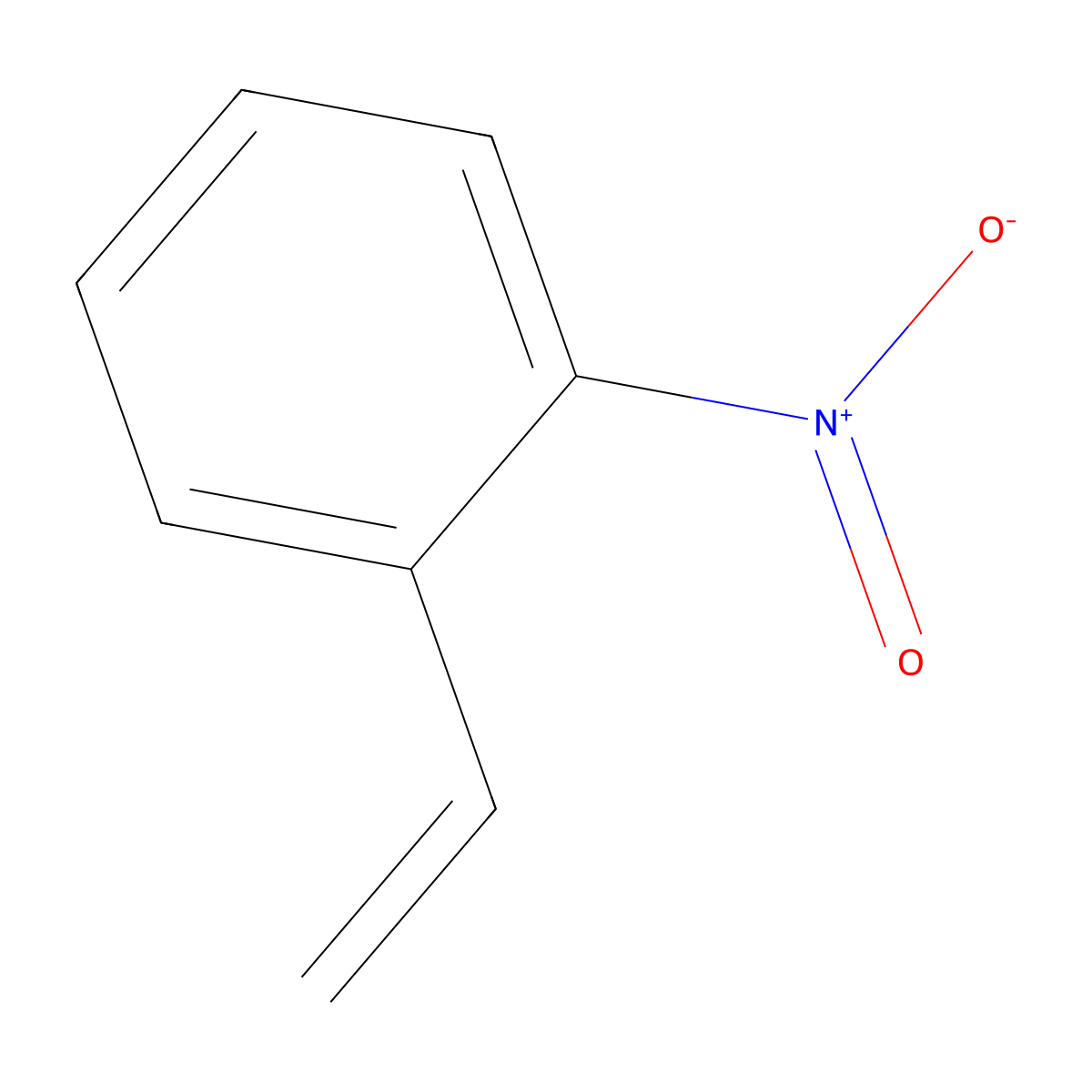 1-Nitro-2-vinylbenzene molecular structure, CAS 579-71-5