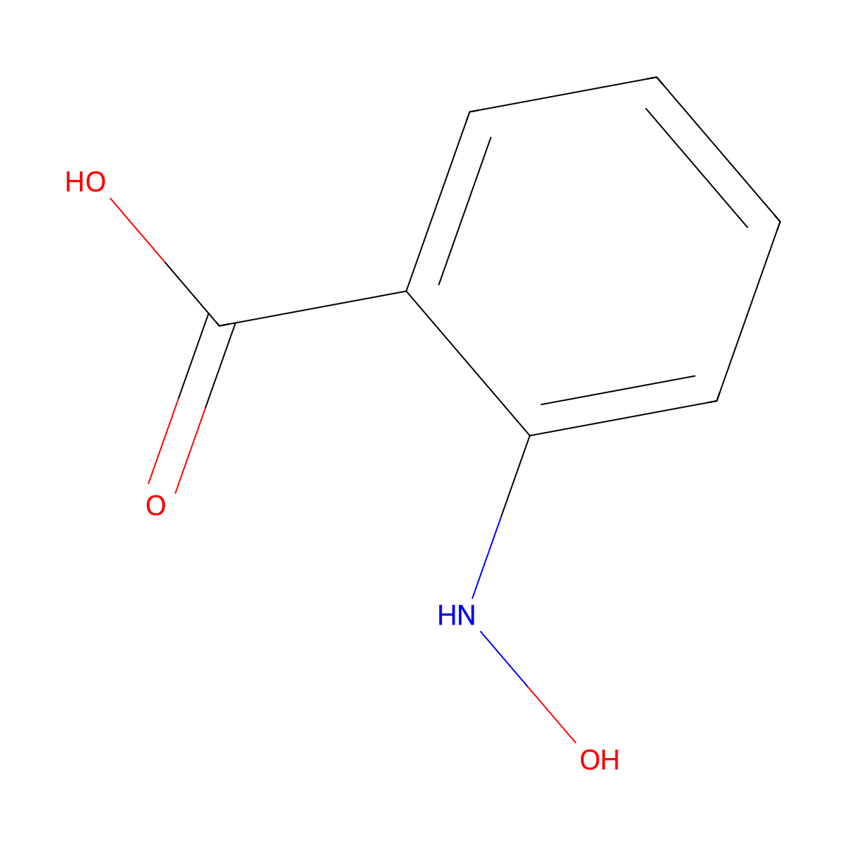 2-Hydroxylaminobenzoic acid molecular structure, CAS 579-73-7
