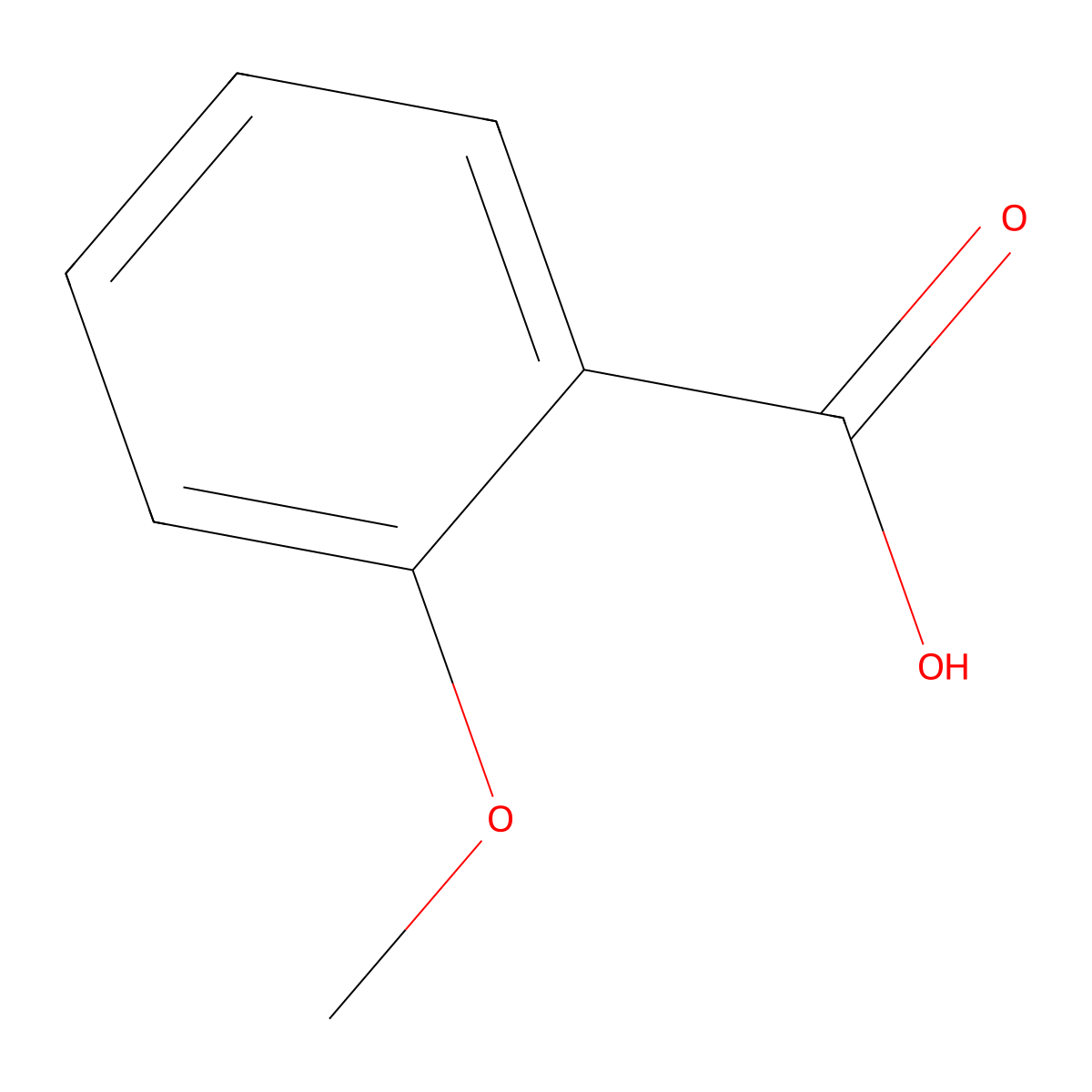 2-Methoxybenzoic acid molecular structure, CAS 579-75-9