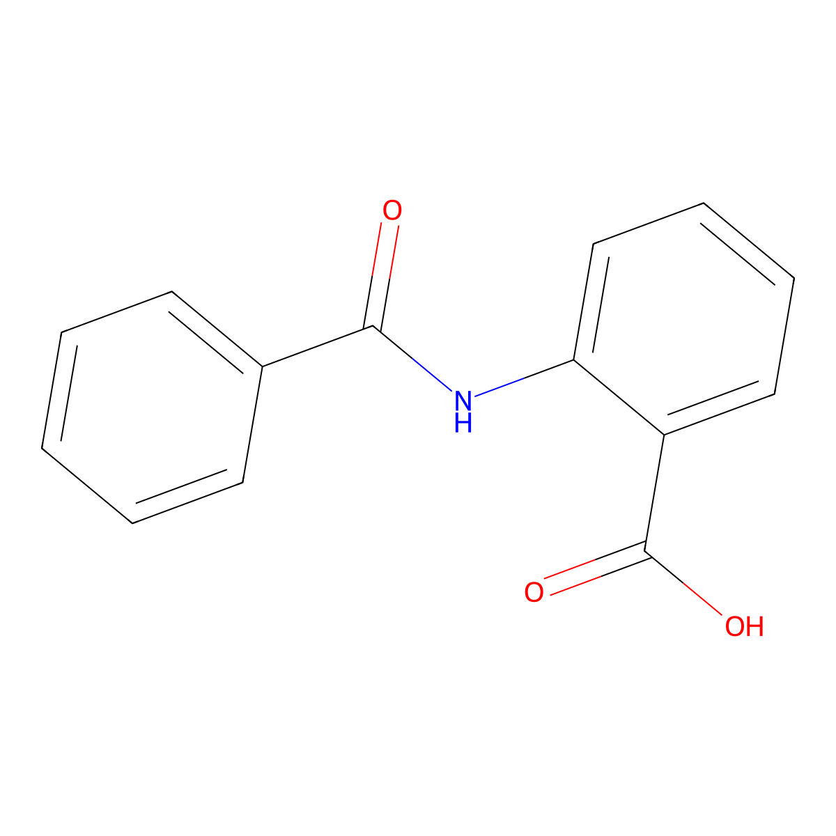 2-(Benzoylamino)benzoic acid molecular structure, CAS 579-93-1