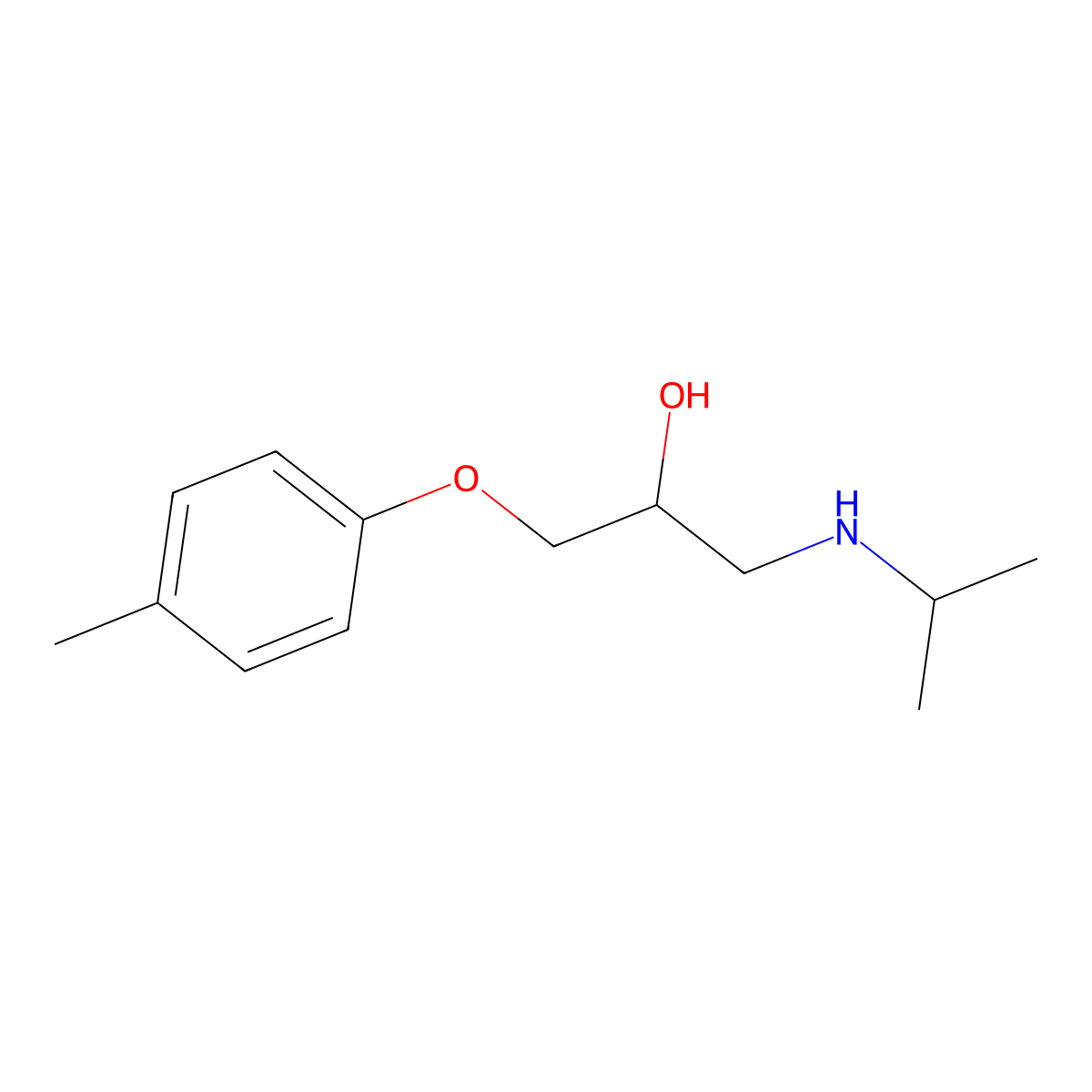 1-(4-Methylphenoxy)-3-(propan-2-ylamino)propan-2-ol molecular structure, CAS 5790-46-5
