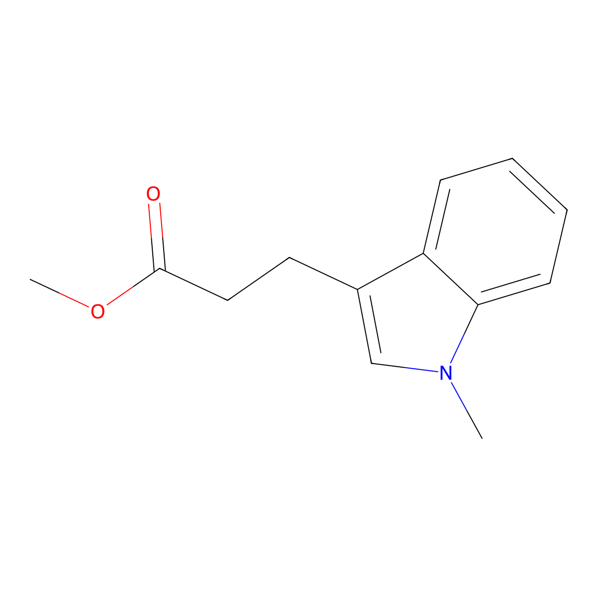 Methyl 3-(1-methylindol-3-YL)propanoate molecular structure, CAS 57901-08-3