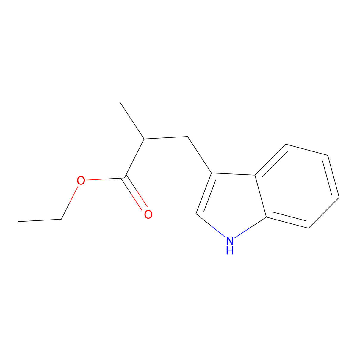 Ethyl 3-(3-Indolyl)-2-methylpropanoate molecular structure, CAS 57901-11-8