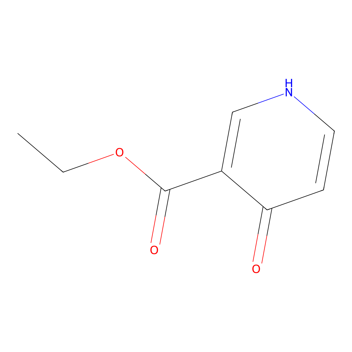 Ethyl 4-hydroxynicotinate molecular structure, CAS 57905-31-4