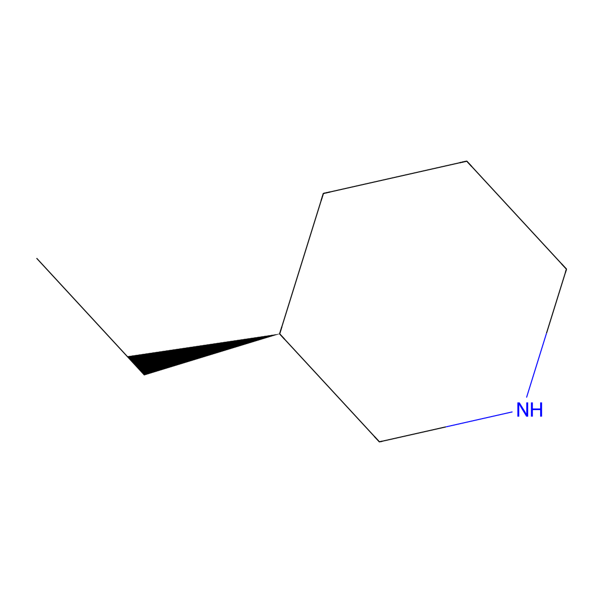 (3S)-3-Ethylpiperidine molecular structure, CAS 57906-00-0