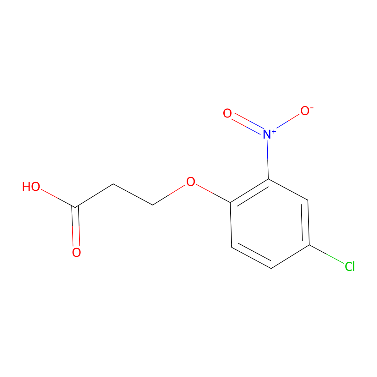 3-(4-Chloro-2-nitrophenoxy)propanoic acid molecular structure, CAS 5791-14-0