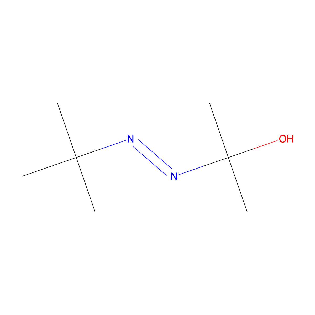 2-Propanol, 2-((1,1-dimethylethyl)azo)- molecular structure, CAS 57910-39-1