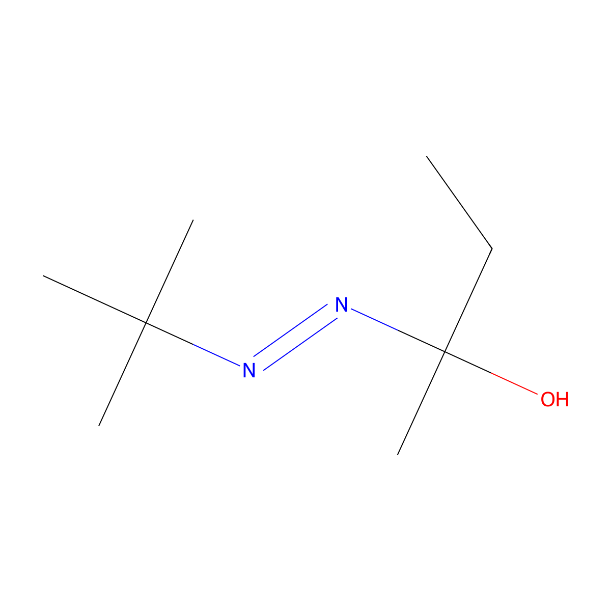 2-Butanol, 2-[2-(1,1-dimethylethyl)diazenyl]- molecular structure, CAS 57910-79-9