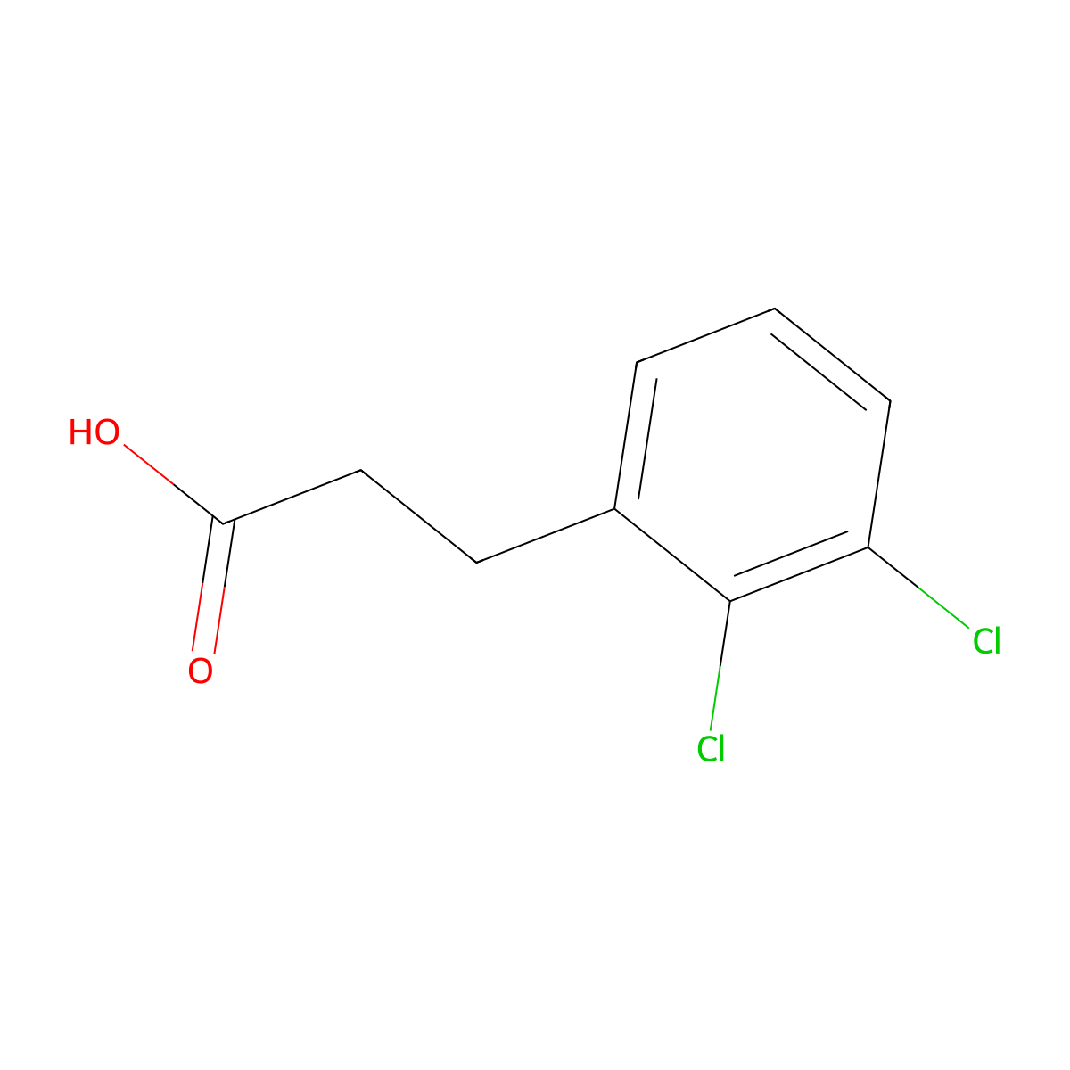 3-(2,3-Dichlorophenyl)propanoic acid molecular structure, CAS 57915-79-4