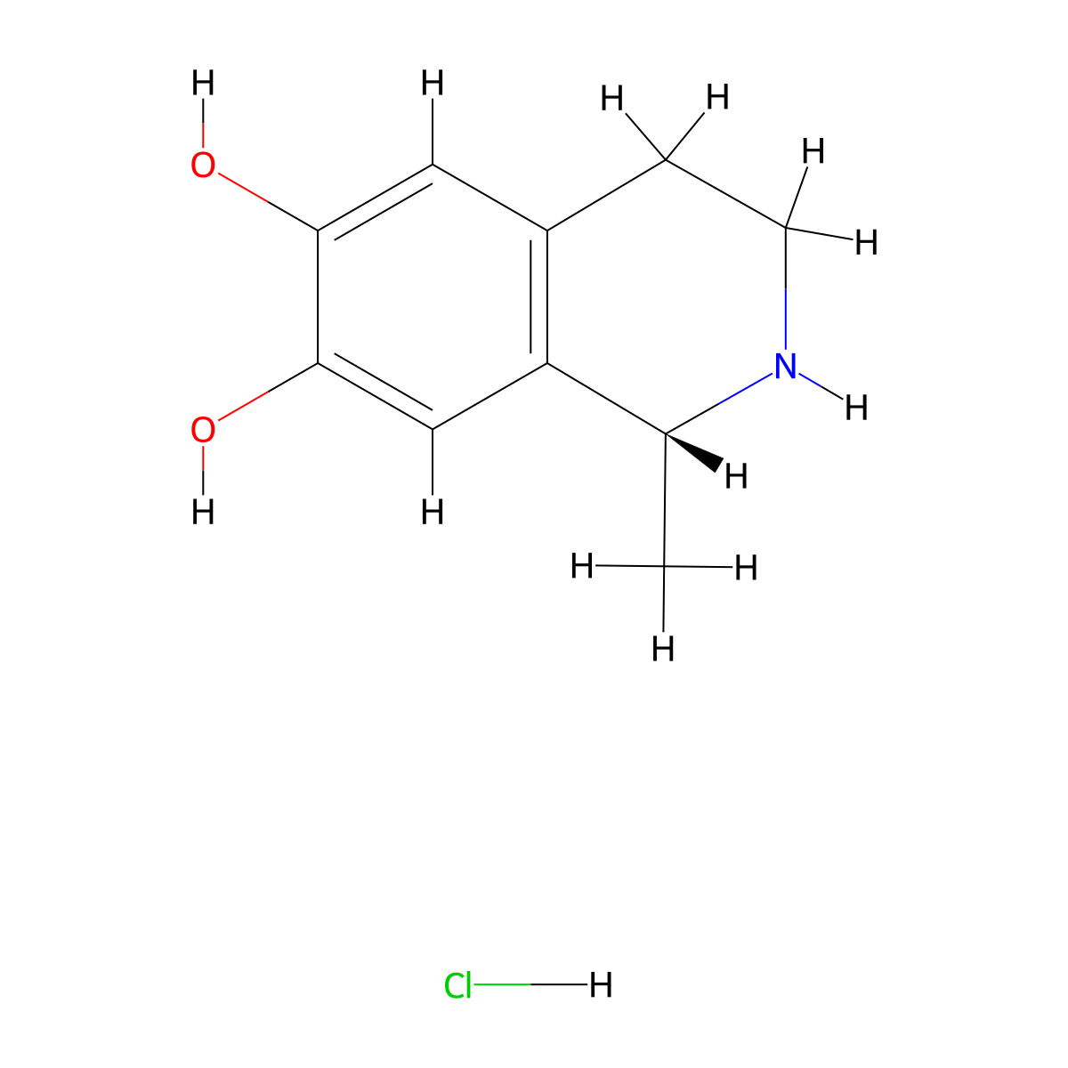 R-(+)-Salsolinol hydrochloride molecular structure, CAS 57916-12-8