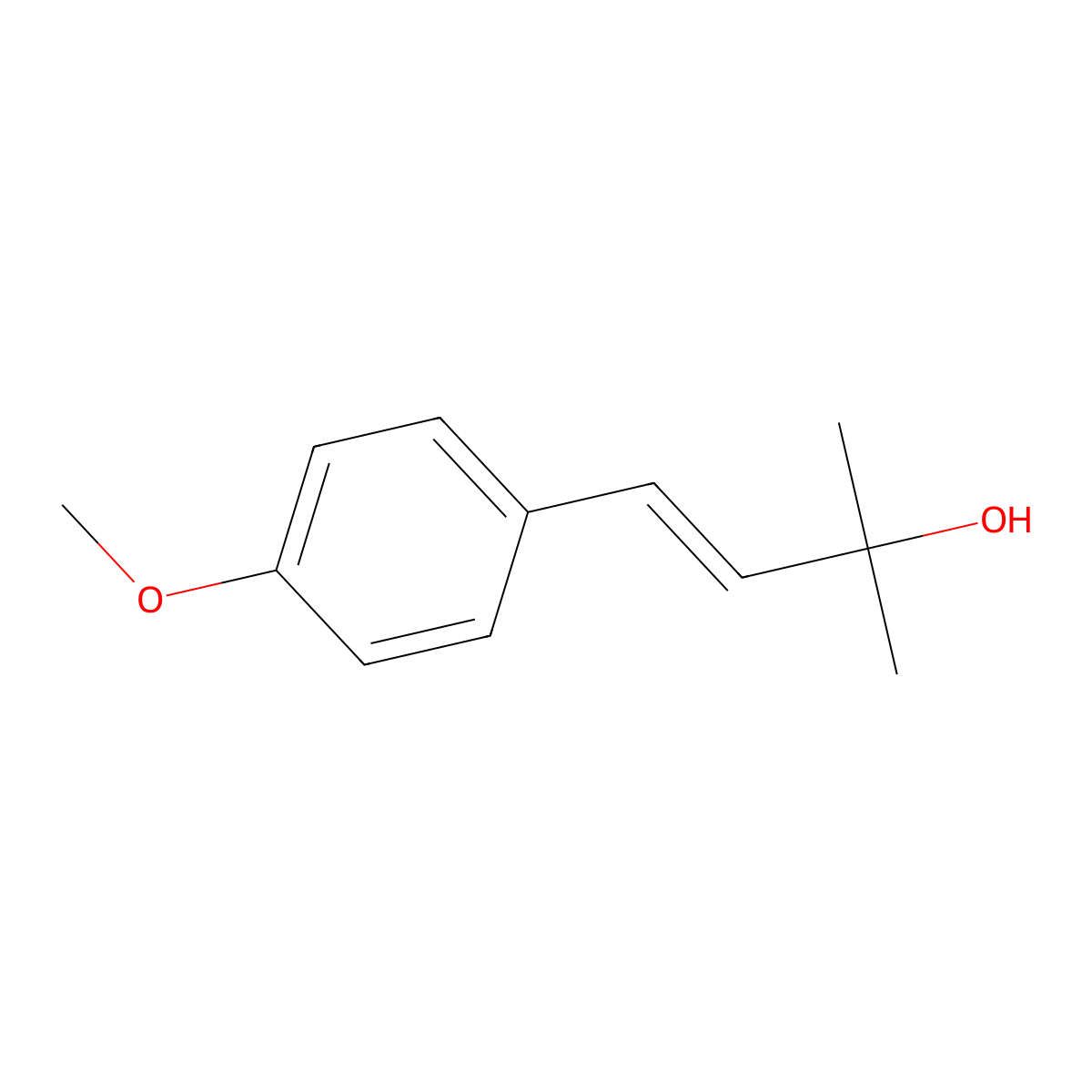 3-Buten-2-ol, 4-(4-methoxyphenyl)-2-methyl- molecular structure, CAS 57918-91-9