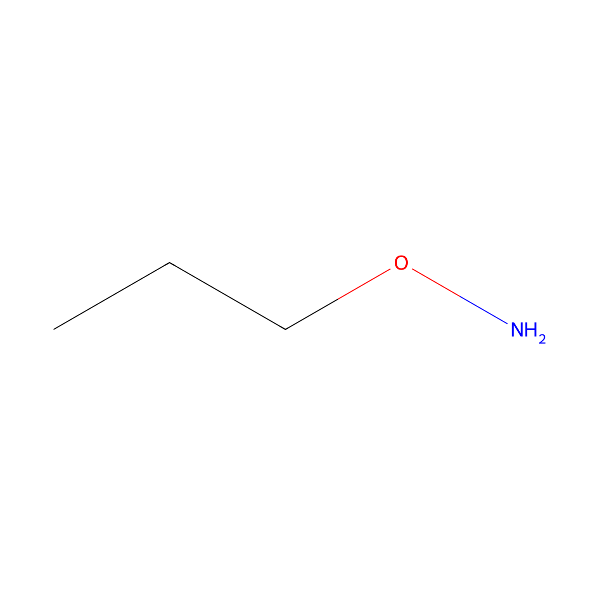 O-propylhydroxylamine molecular structure, CAS 5792-43-8