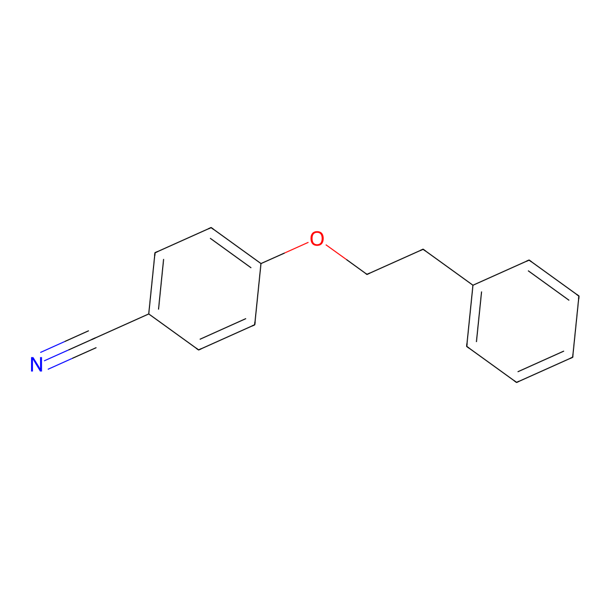 4-Phenethyloxybenzonitrile molecular structure, CAS 57928-64-0
