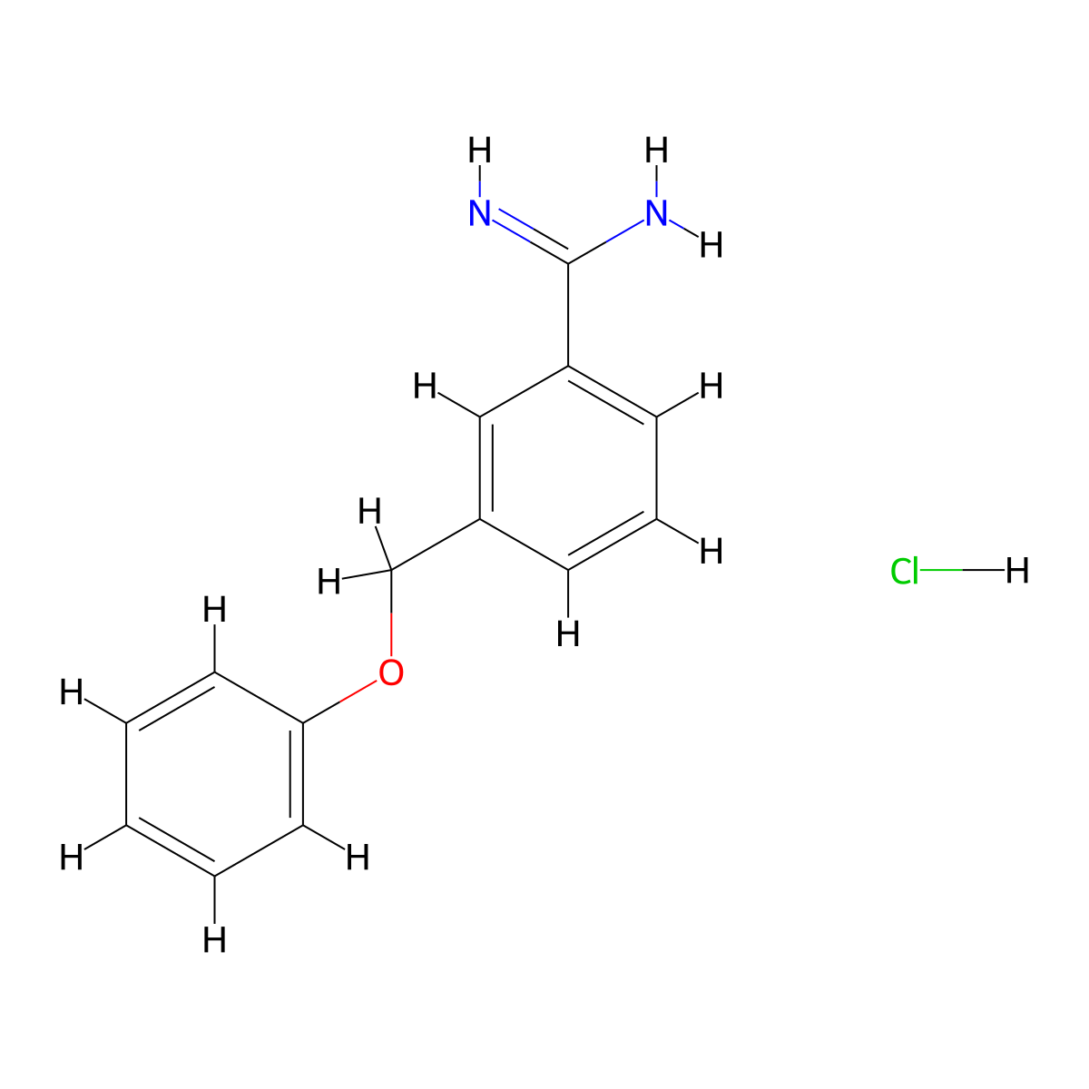 3-(Phenoxymethyl)benzene-1-carboximidamide hydrochloride molecular structure, CAS 57928-74-2