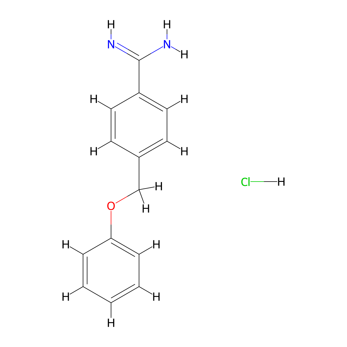 4-(Phenoxymethyl)benzene-1-carboximidamide hydrochloride molecular structure, CAS 57928-77-5