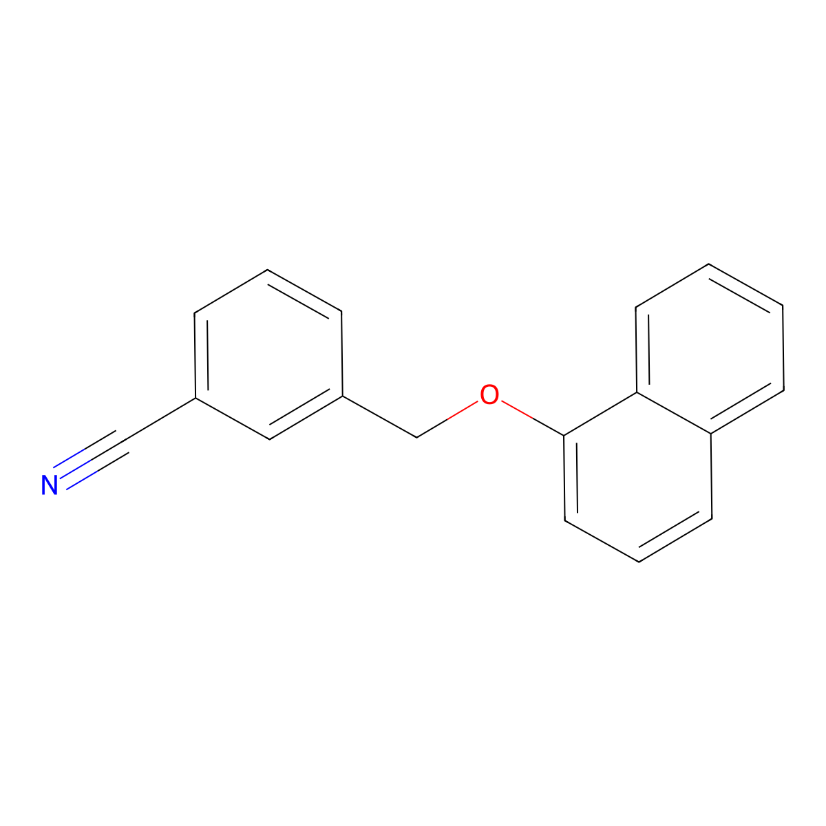 3-[(1-Naphthalenyloxy)methyl]benzonitrile molecular structure, CAS 57928-78-6