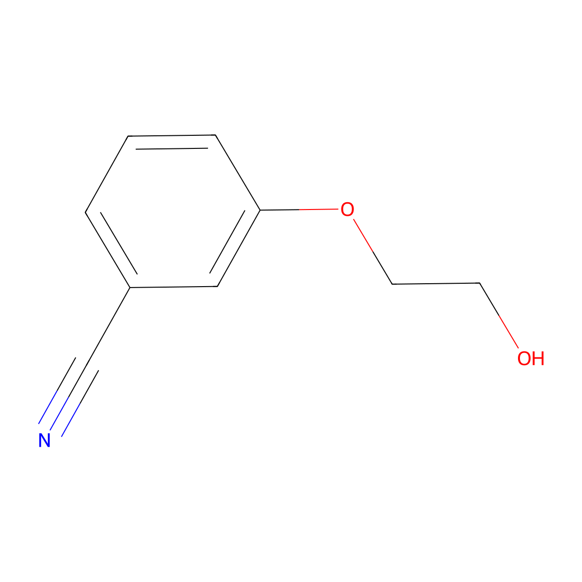 3-(2-Hydroxyethoxy)benzonitrile molecular structure, CAS 57928-93-5