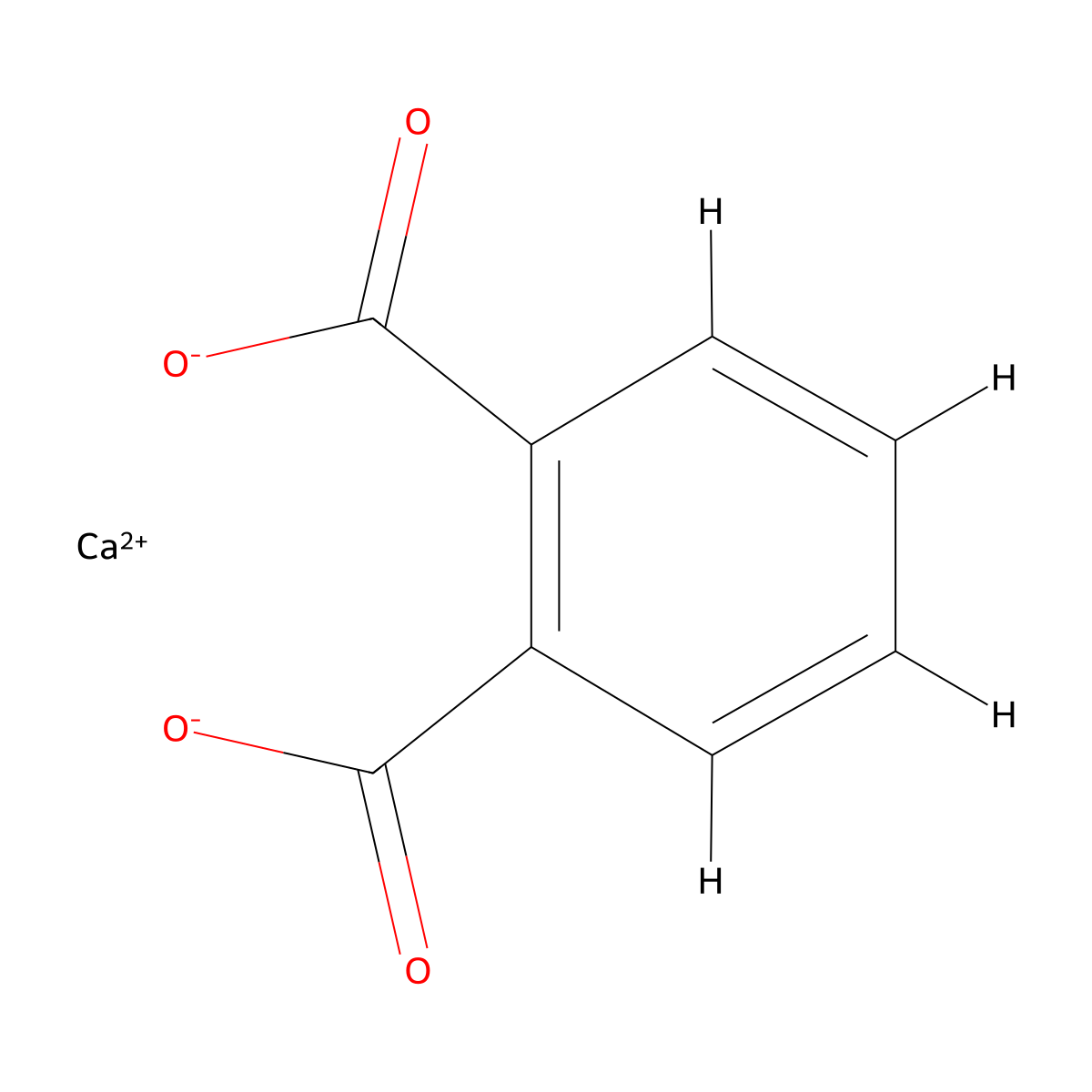 Calcium phthalate molecular structure, CAS 5793-85-1