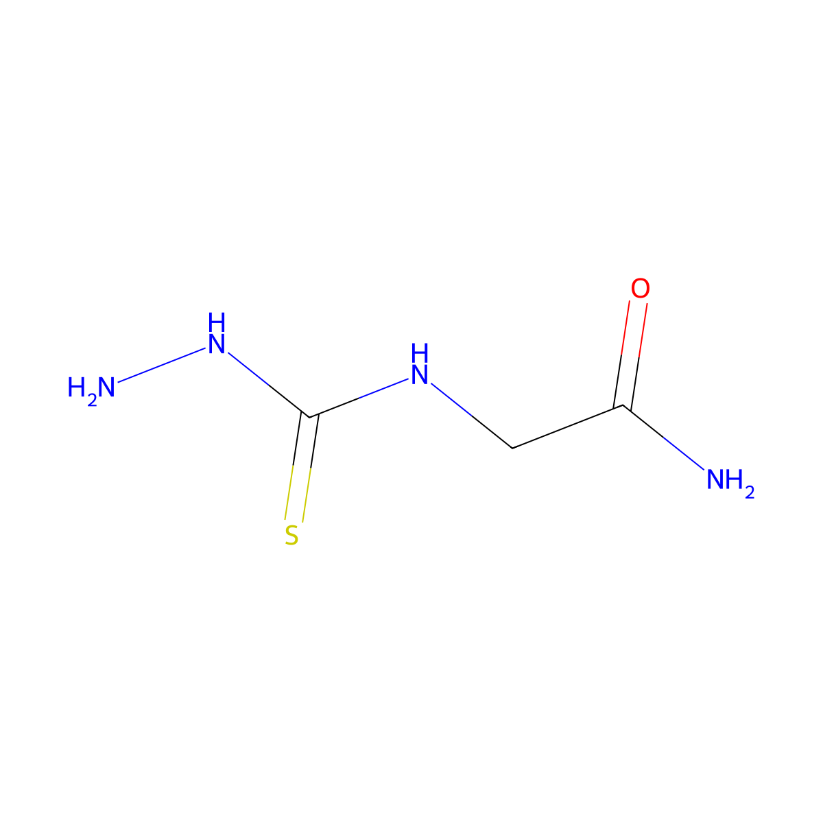 2-[(Aminocarbamothioyl)amino]acetamide molecular structure, CAS 57930-22-0