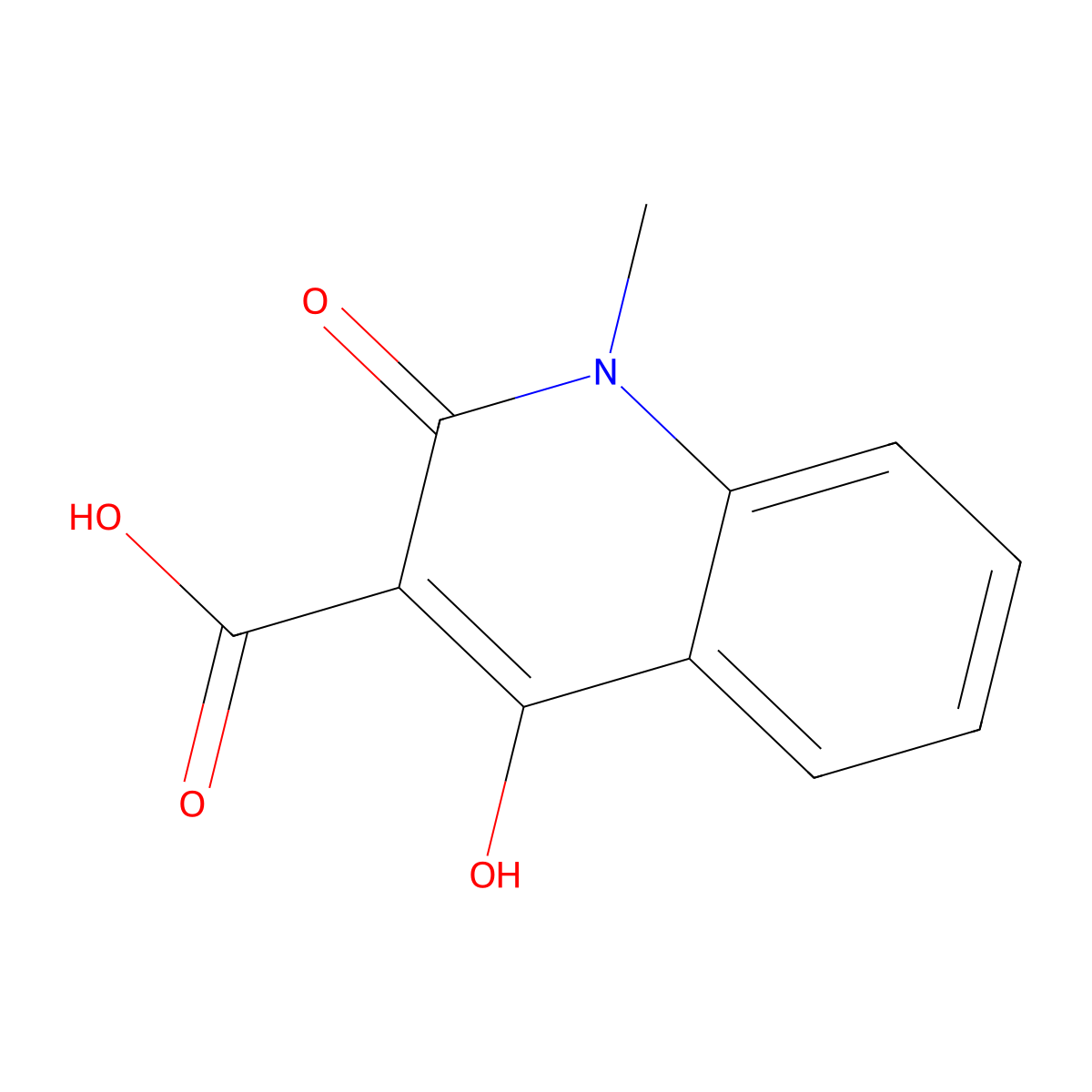 4-Hydroxy-1-methyl-2-oxo-1,2-dihydroquinoline-3-carboxylic acid molecular structure, CAS 57931-81-4