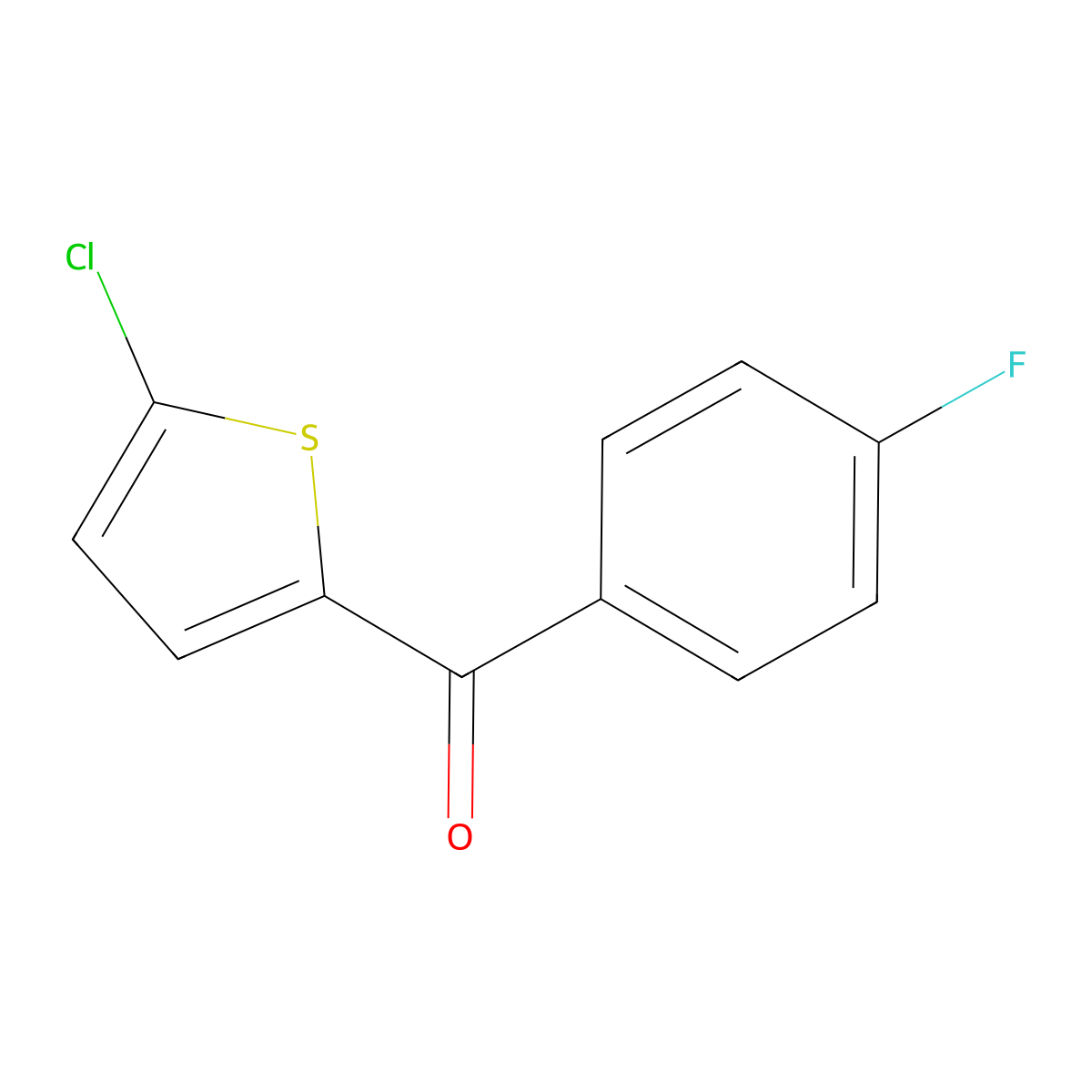 (5-Chlorothiophen-2-yl)(4-fluorophenyl)methanone molecular structure, CAS 57931-93-8