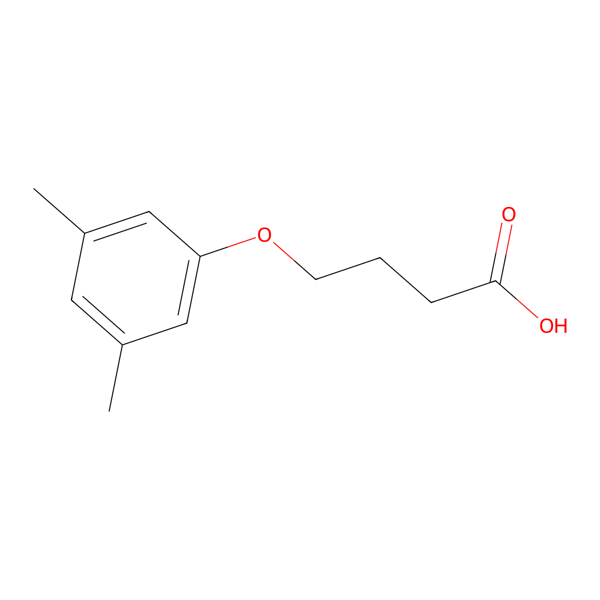 4-(3,5-Dimethylphenoxy)butanoic acid molecular structure, CAS 57932-18-0
