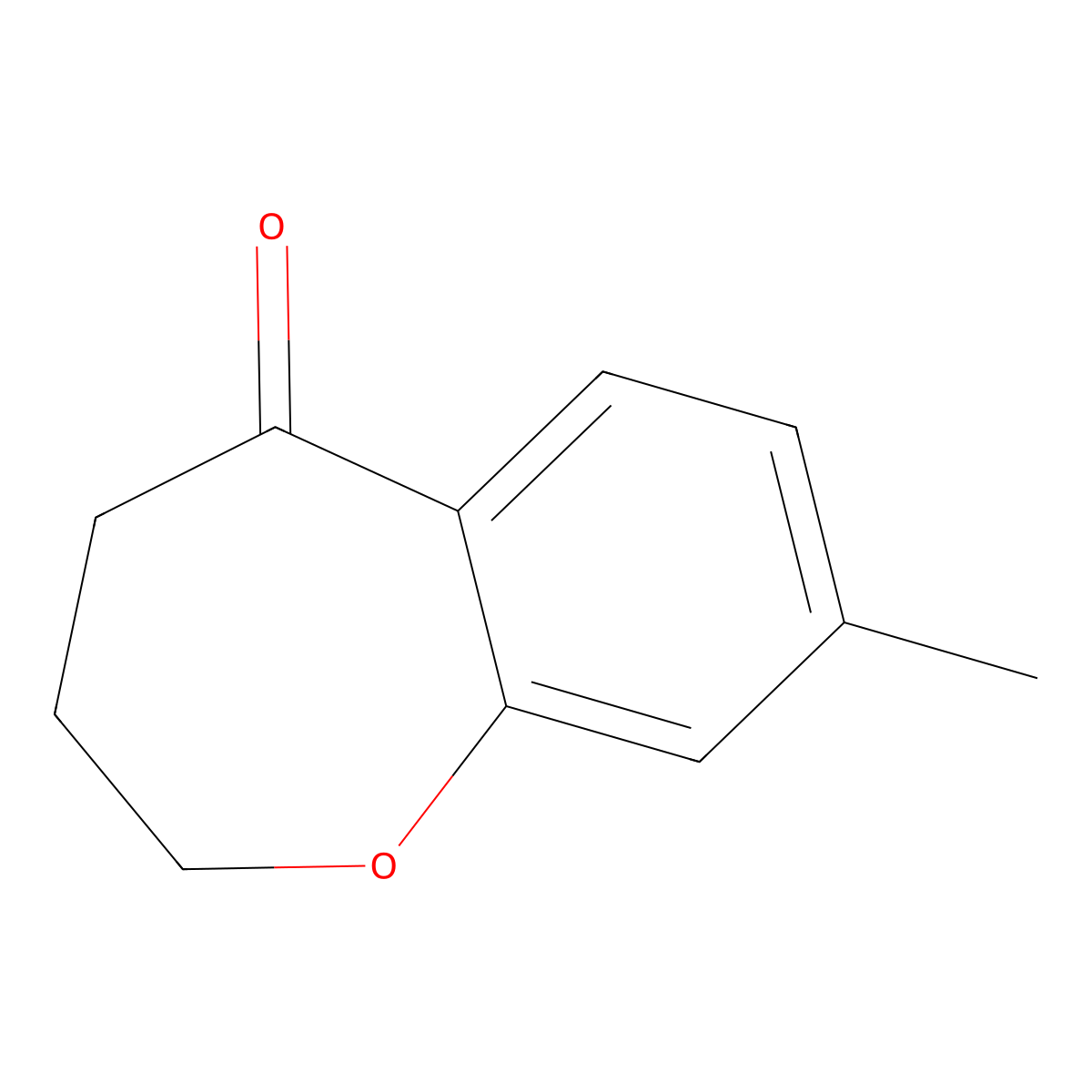 8-Methyl-2,3,4,5-tetrahydro-1-benzoxepin-5-one molecular structure, CAS 57932-19-1
