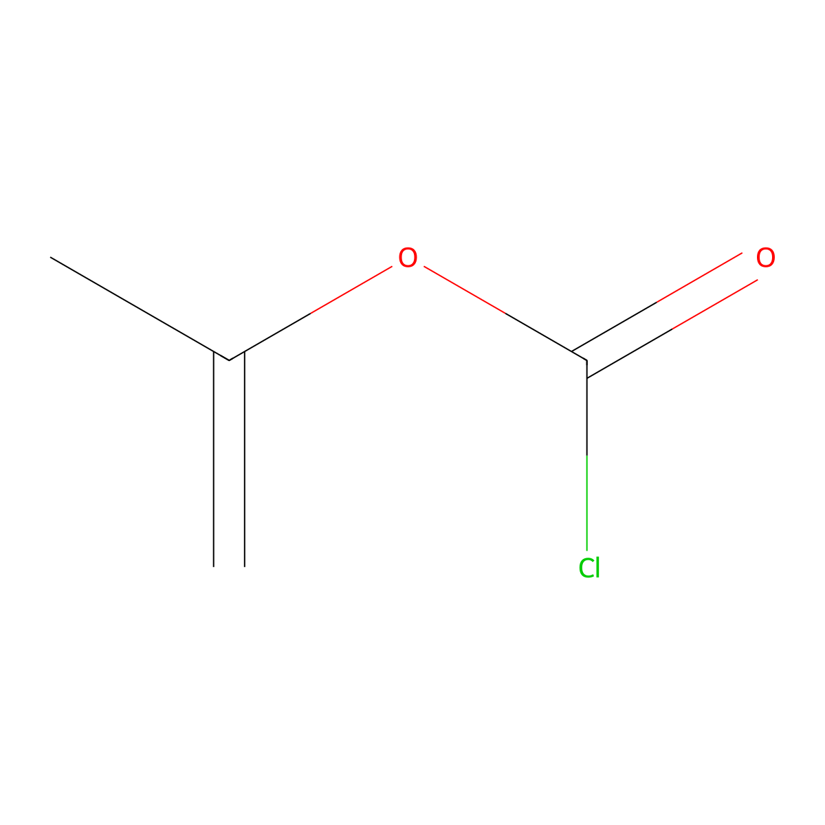 Isopropenyl chloroformate molecular structure, CAS 57933-83-2