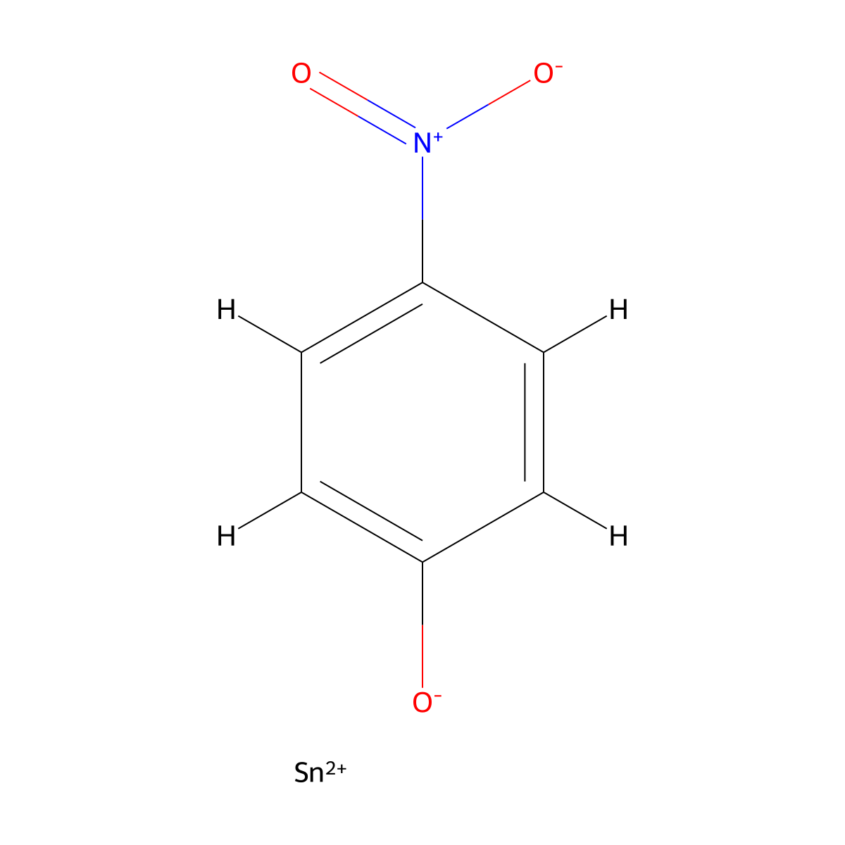 Phenol, p-nitro-, tin(II) salt molecular structure, CAS 57936-22-8