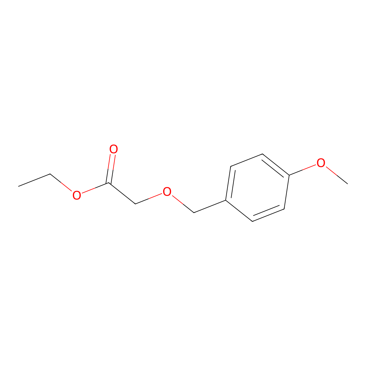 Ethyl 2-[(4-methoxyphenyl)methoxy]acetate molecular structure, CAS 57938-80-4