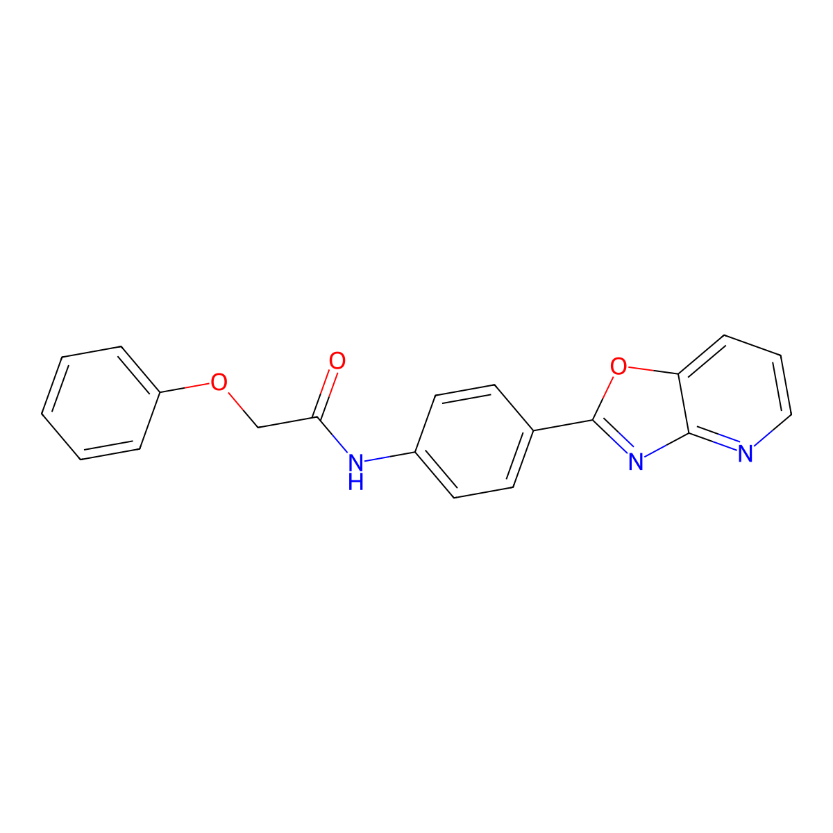 N-[4-([1,3]oxazolo[4,5-b]pyridin-2-yl)phenyl]-2-phenoxyacetamide molecular structure, CAS 5794-69-4