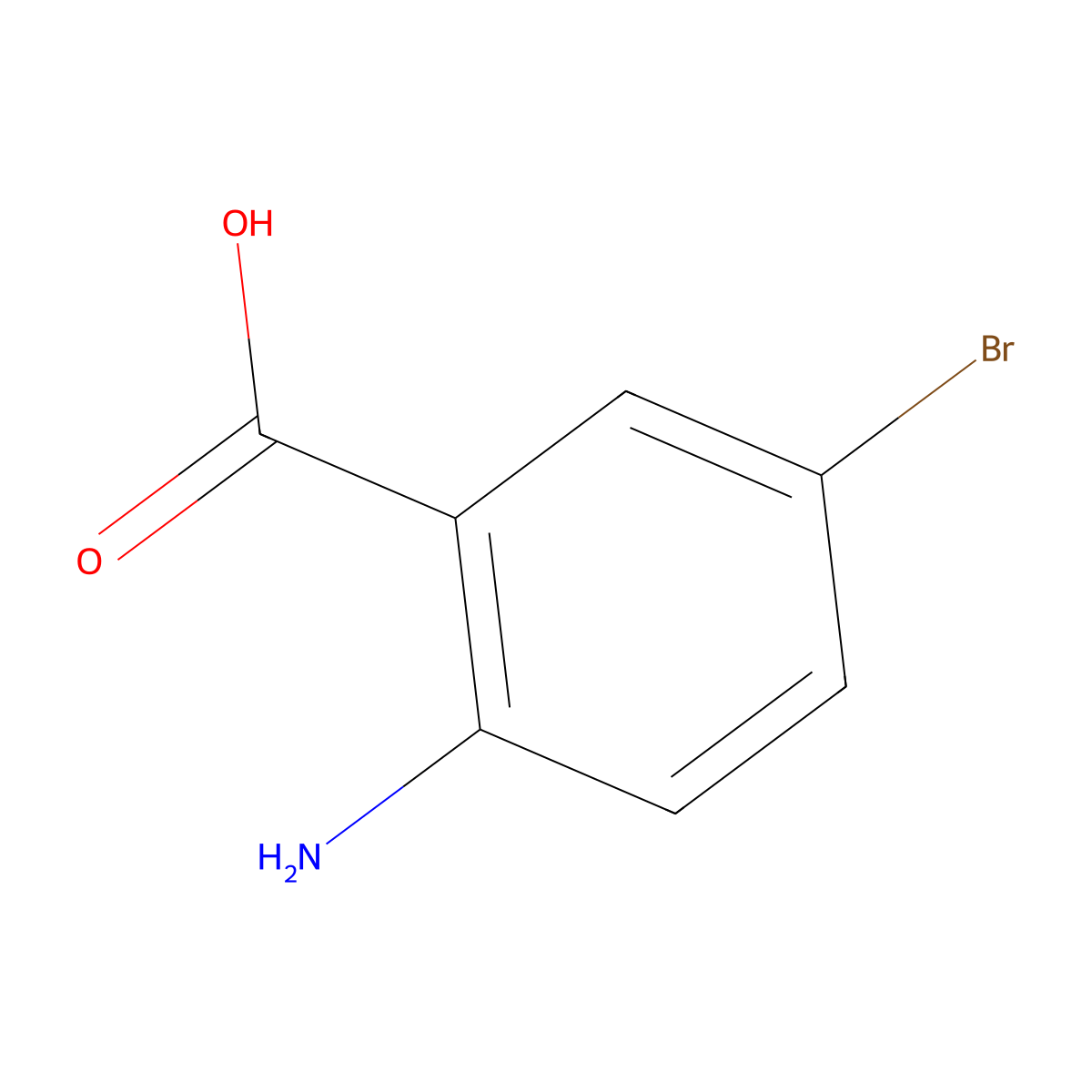 2-Amino-5-bromobenzoic acid molecular structure, CAS 5794-88-7