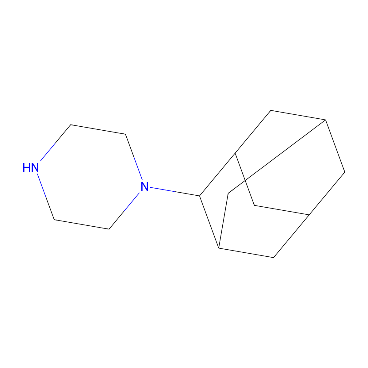 1-(2-Adamantyl)piperazine molecular structure, CAS 57942-77-5