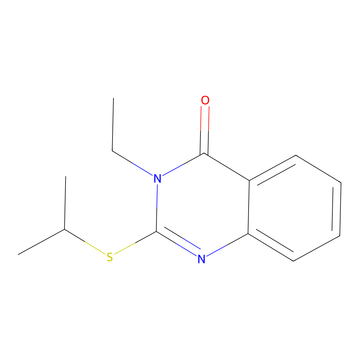 3-Ethyl-2-propan-2-ylsulfanylquinazolin-4-one molecular structure, CAS 579439-91-1