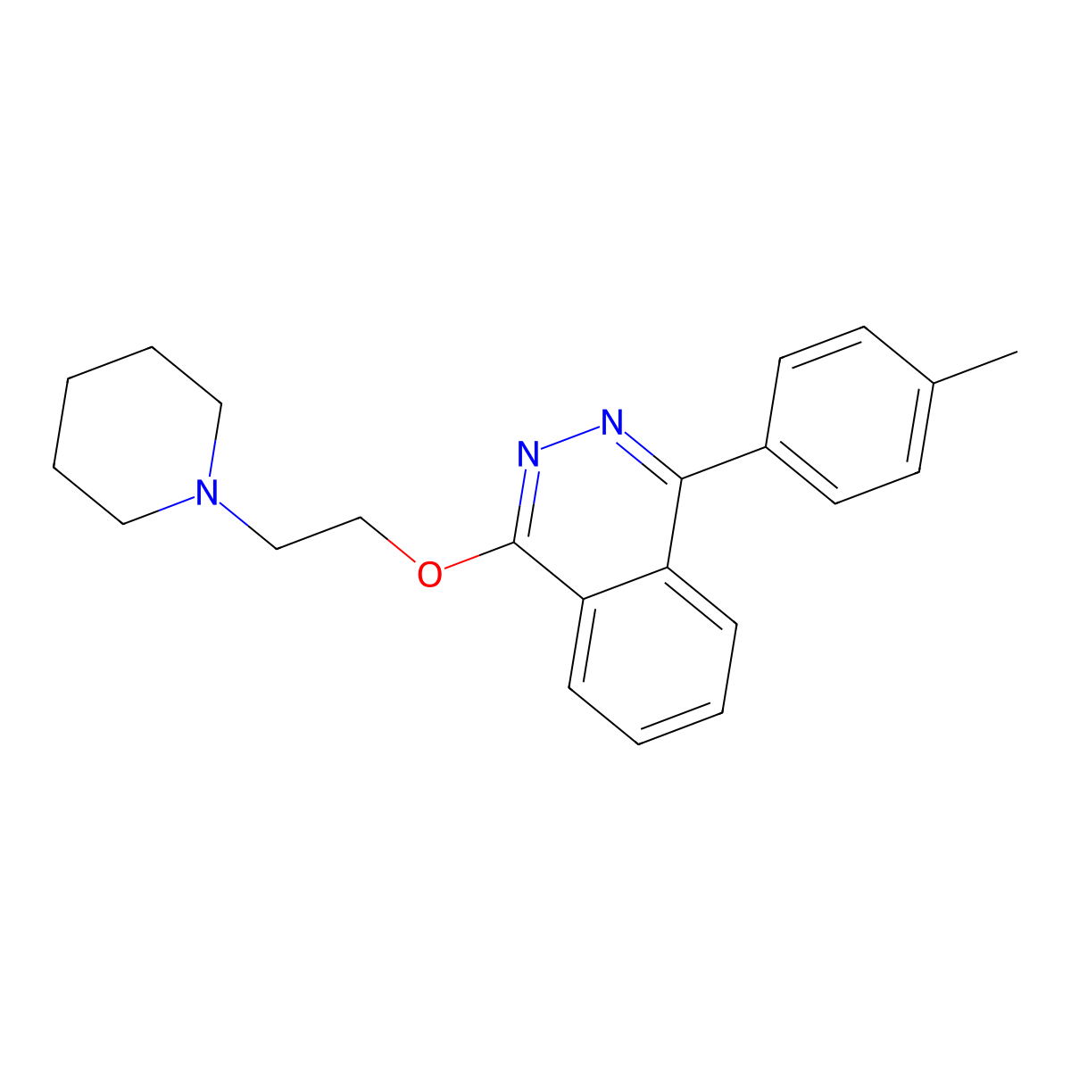 1-(4-Methylphenyl)-4-(2-piperidin-1-ylethoxy)phthalazine molecular structure, CAS 579440-56-5